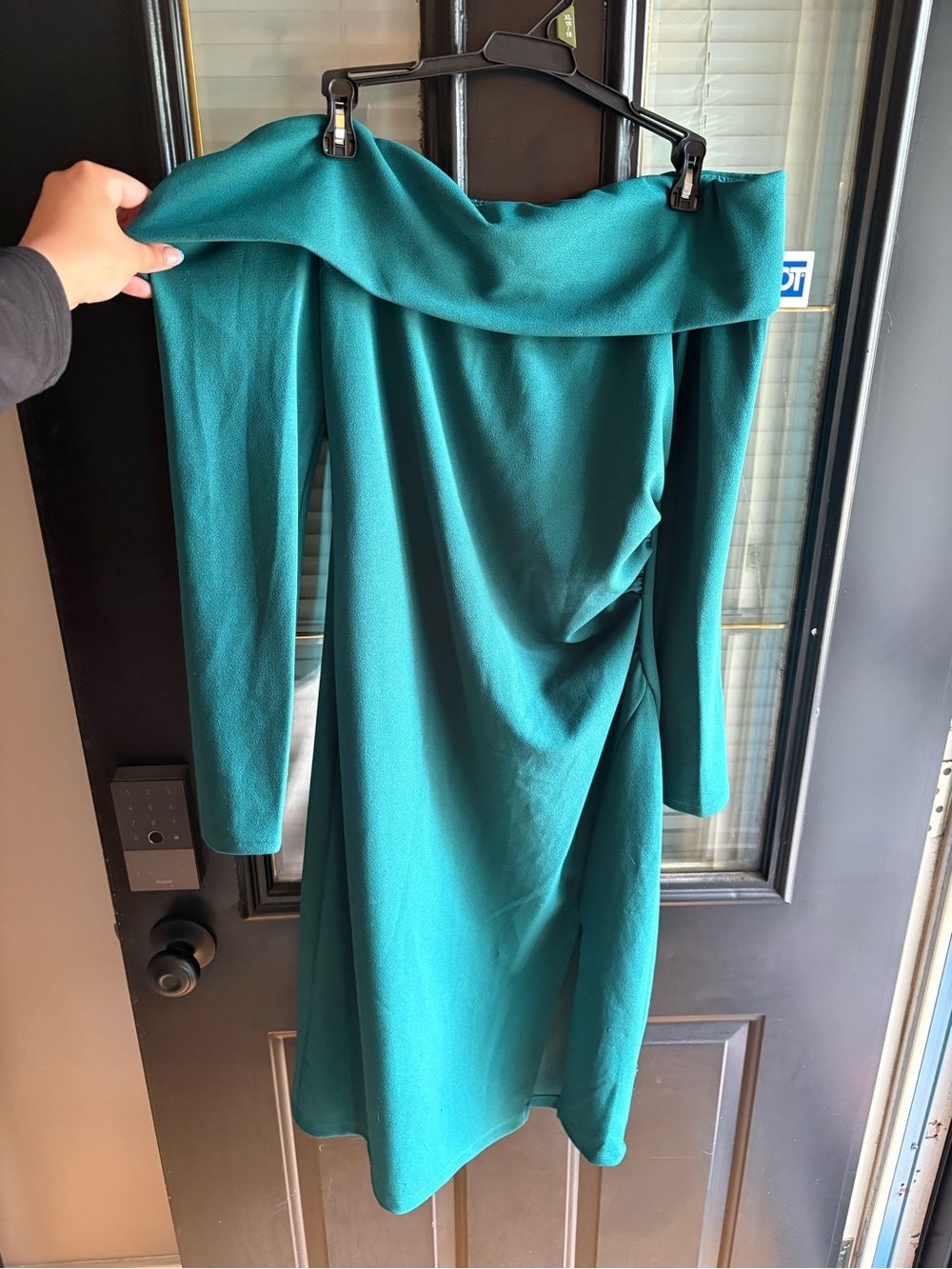 Off-Shoulder Teal Women’s Dress